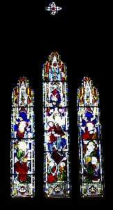 3-panelled Stained Glass Window in the Trinitarian Abbey