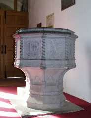 Baptismal font in the Augustinian Friary