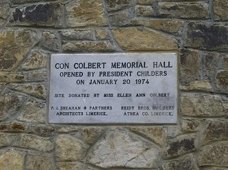 Plaque at Con Colbert Memorial Hall