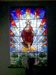 Stained Glass Window of Christ