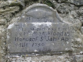 Plaque at St James' Well