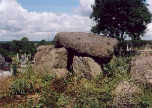 Dolmen in Craughaun graveyard
