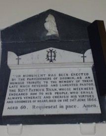 Plaque to Fr Patrick Ryan in Dromin Church