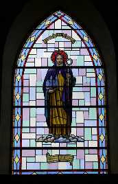 Stained Glass window in Raheenagh church