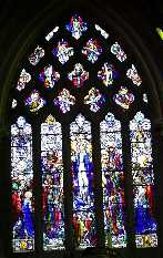 Large stained glass window