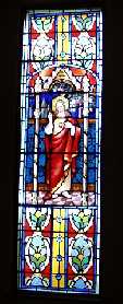 Stained glass window of the Sacred Heart in Ballyhahill Church