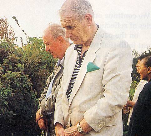 Visiting Fr Leonard's grave site