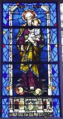 Stained Glass Window of St Joseph and the Infant