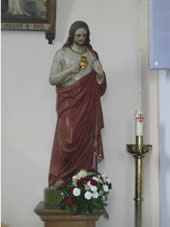 Statue of the Sacred Heart in Ballybrown church