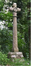 Cross at Lourdes grotto