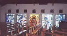 Stained glass windows in Patrickswell church