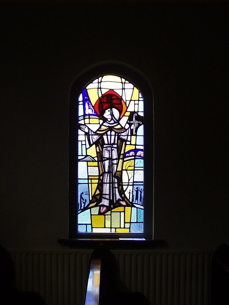 Stained glass windows in Templeglantine church